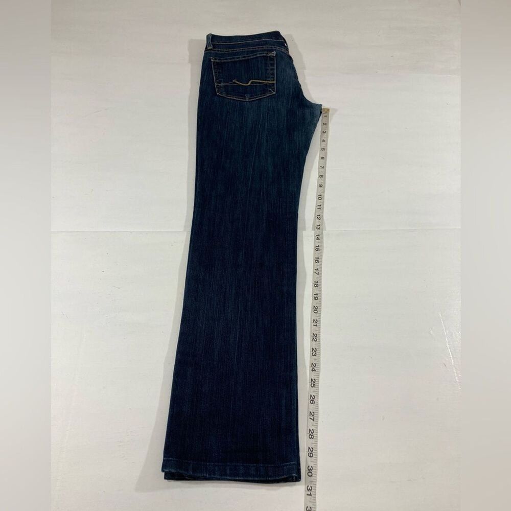 7 For All Mankind Gold Digger Jeans Womens 29 Blue Low Rise Straight Designer - Picture 11 of 12